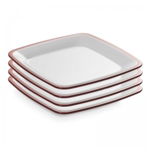 Lorren Home Trends Omada 4 Piece Melamine Dinner Plate Set LHT1633